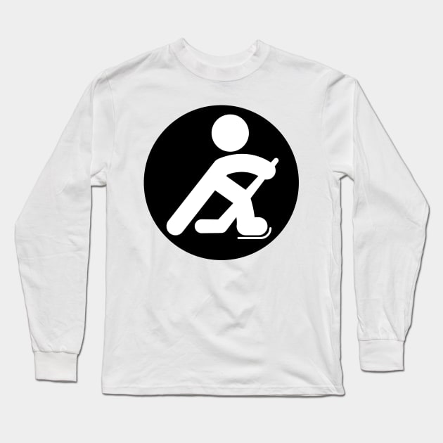 HOCKEY PLAYER SILHOUETTE Long Sleeve T-Shirt by HOCKEYBUBBLE